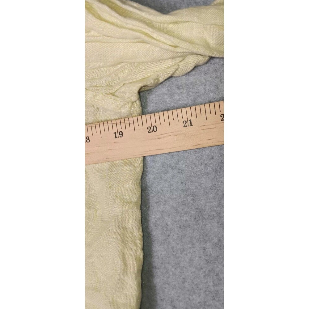 Sigrid Olson 100% Linen Long Sleeve Button Up Small Yellow Coastal Quiet Luxury - Picture 8 of 12